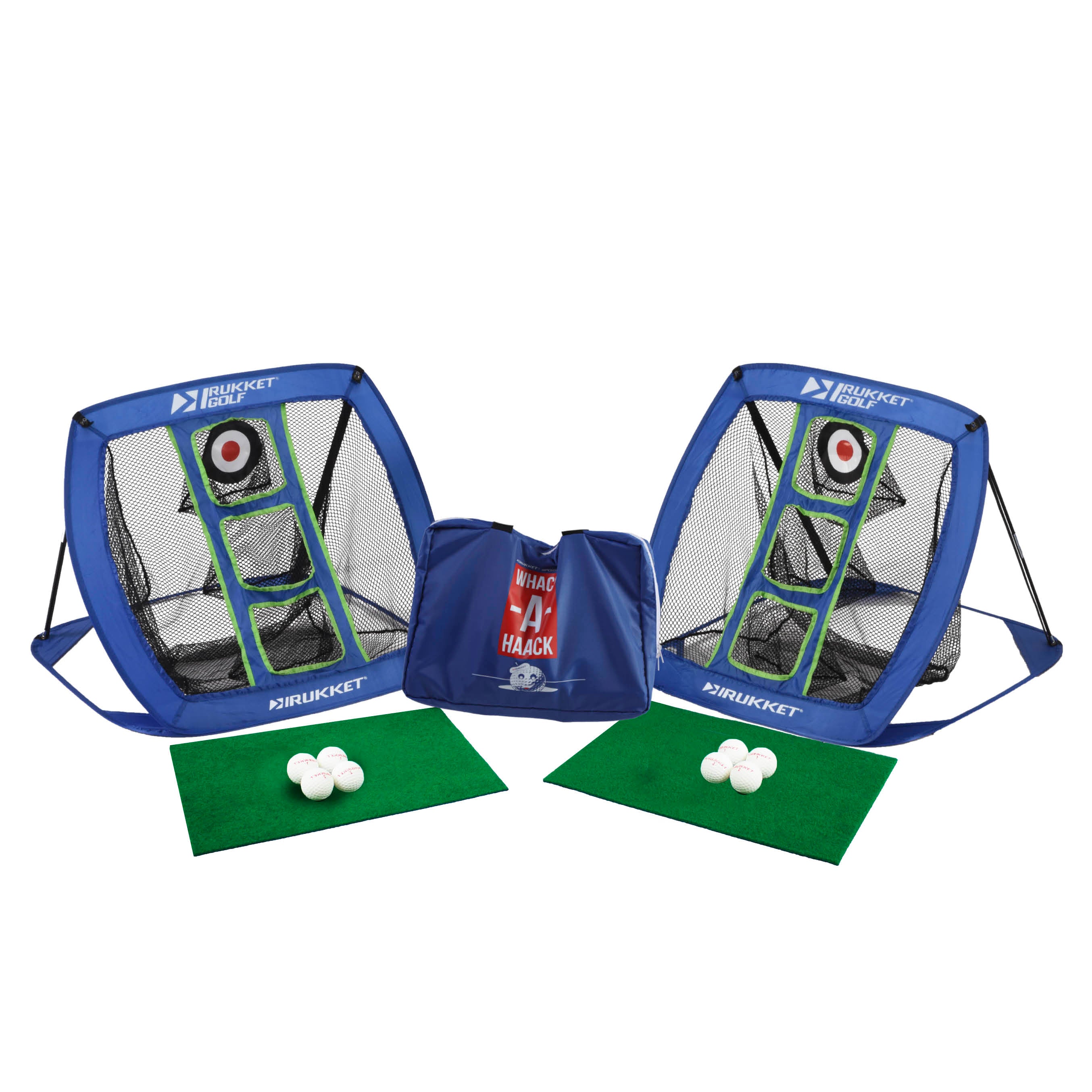 Rukket Golf Chipping Net Cornhole Game, Chip Outdoor/Indoor at Beach, Backyard or Tailgate, Golfing Practice Games for Adults and Kids (Royal Blue)