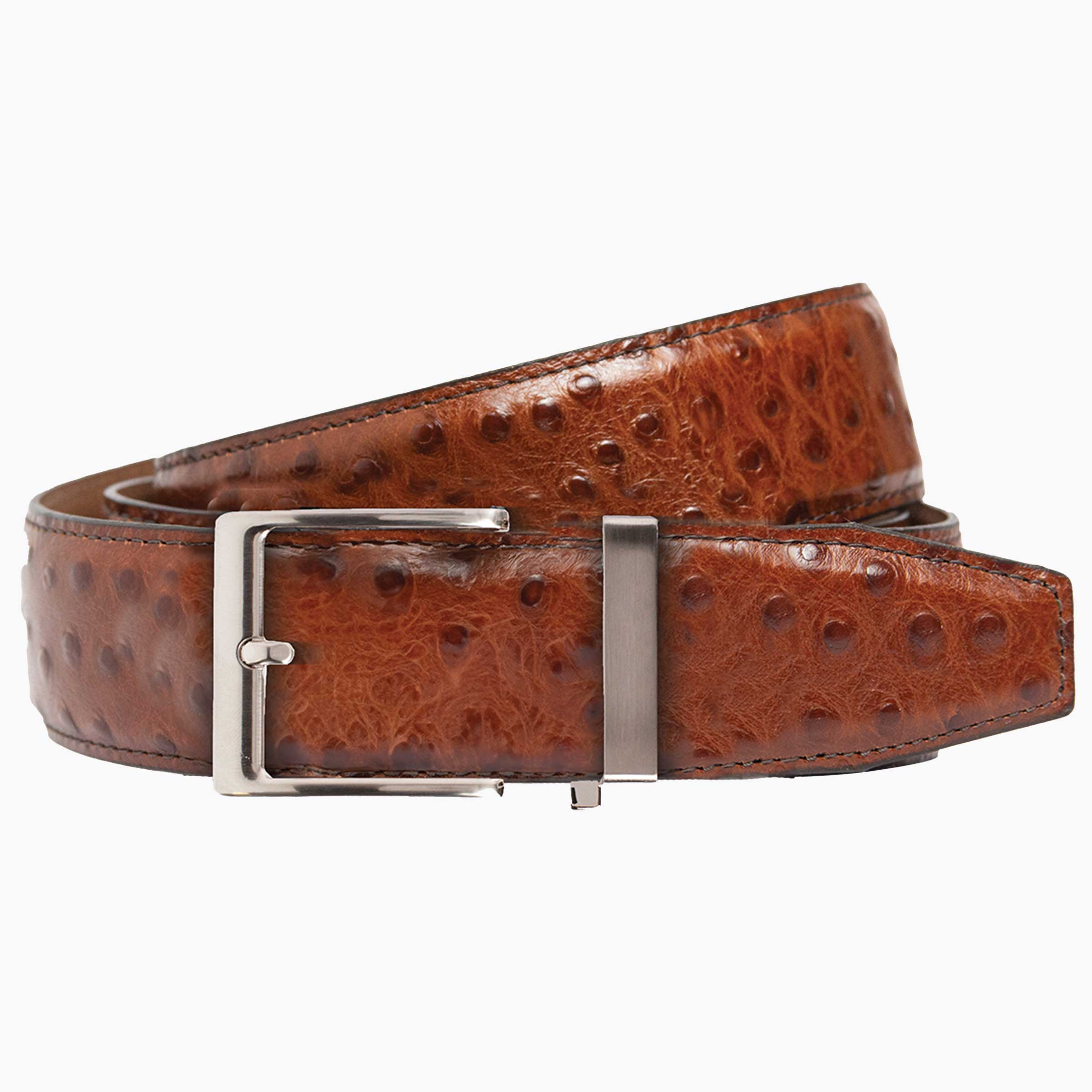 Nexbelt Ostrich Brown Dress Belt 1.5 Nexbelt Ostrich Brown Dress Belt 1.5
