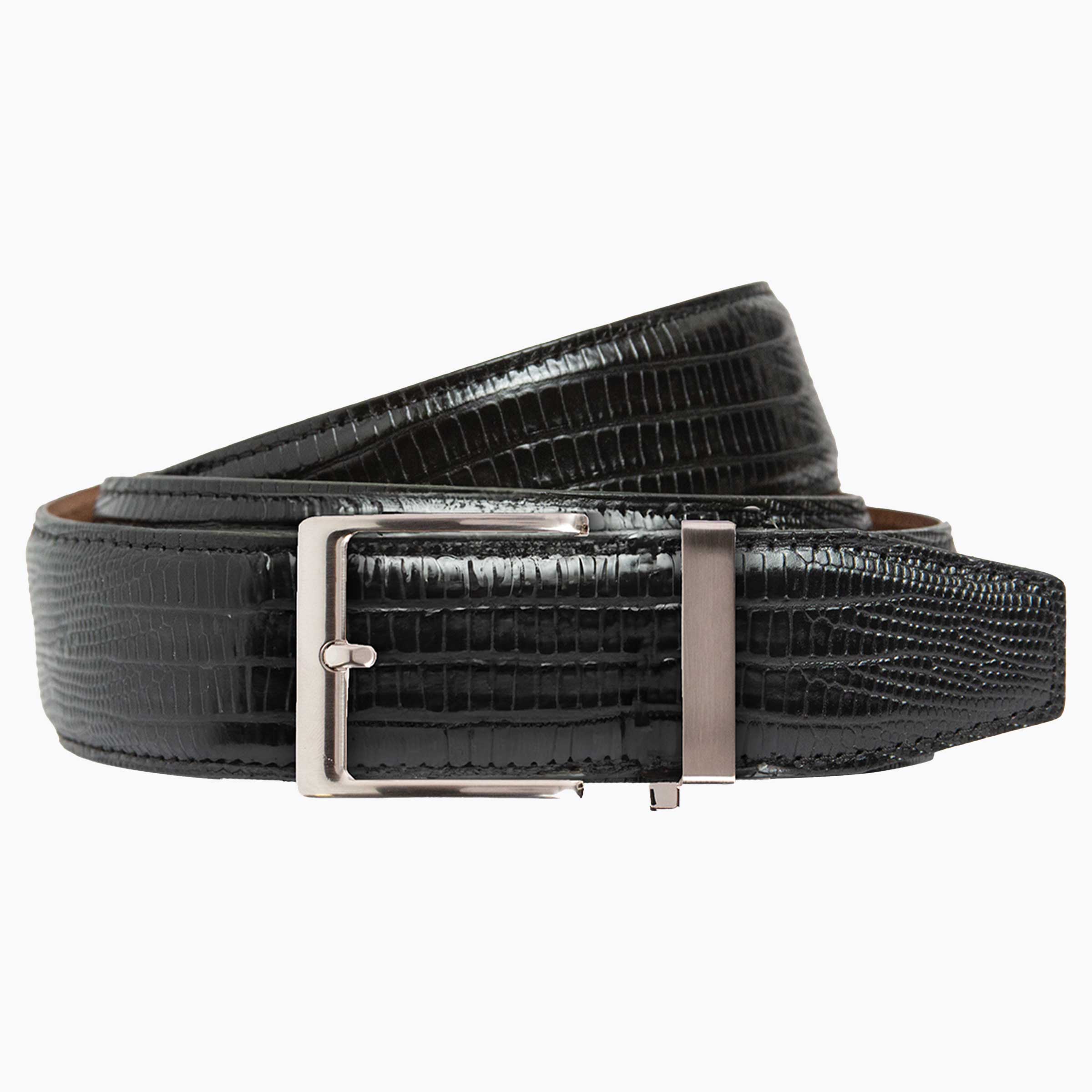 Nexbelt Lizard Black Dress Belt 1 1/2 Nexbelt Lizard Black Dress Belt 1 1/2