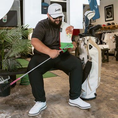Sunday Golf Rope Hat | White & black