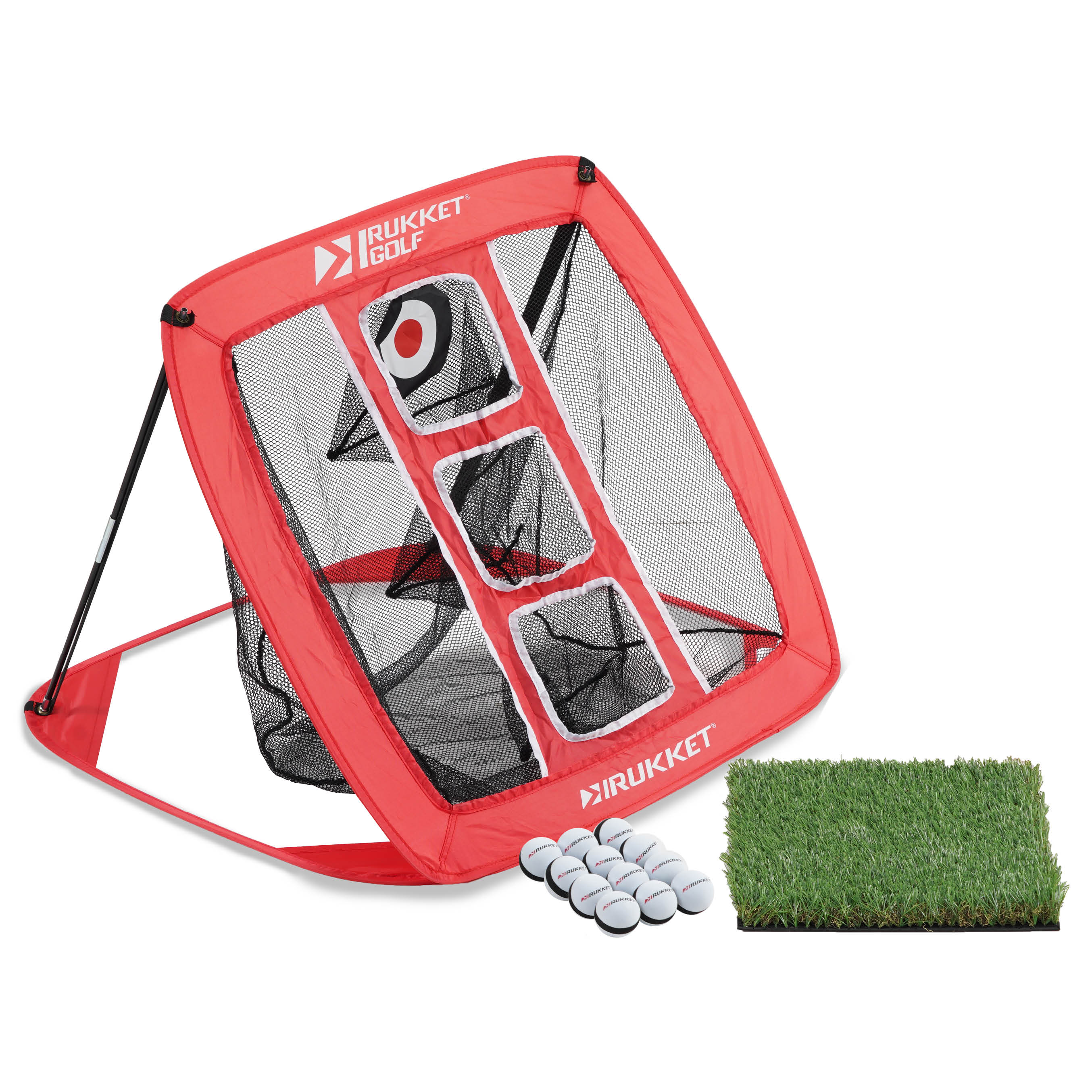 Rukket Sports Haack Chipping Net with Turf Mat & 12 Practice Balls