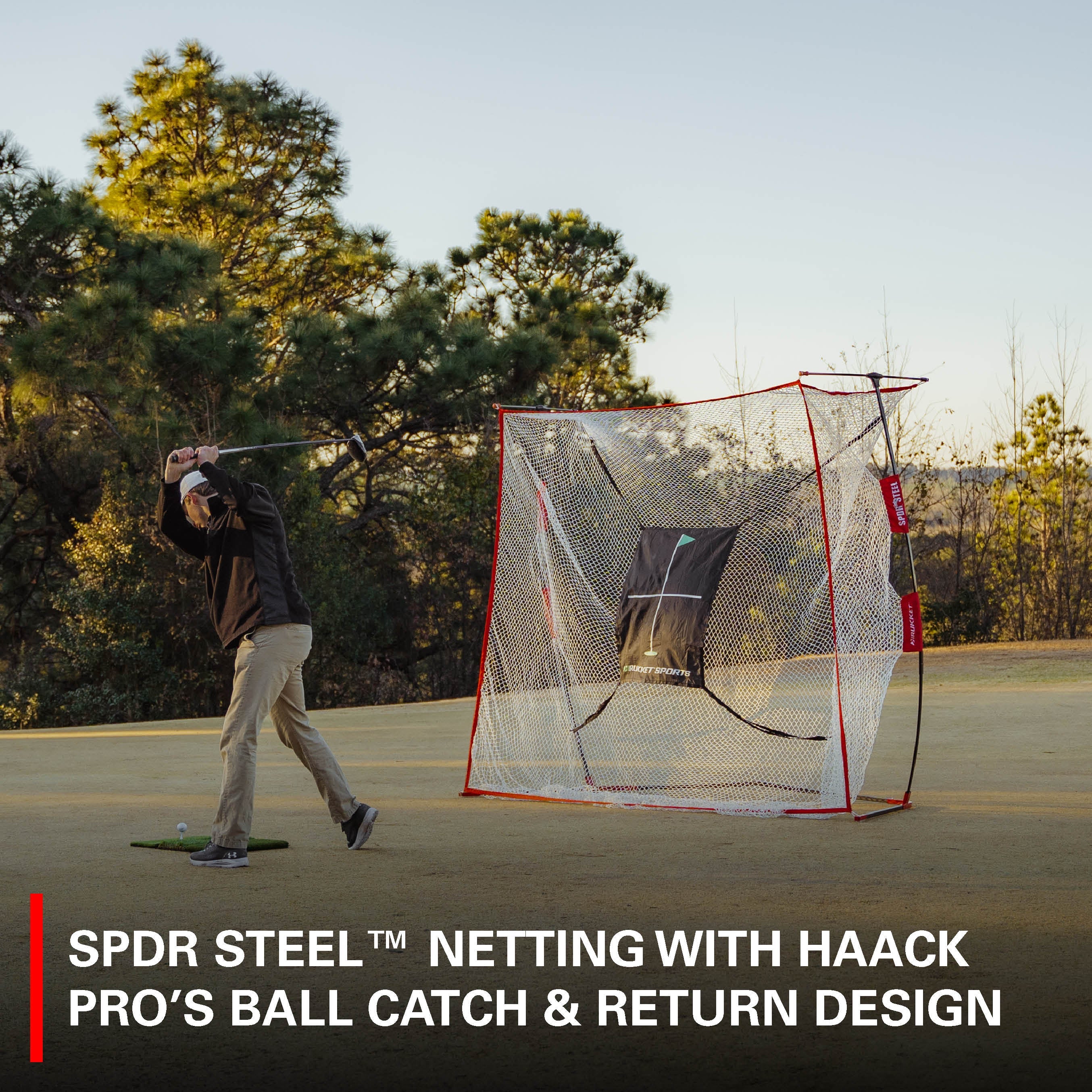 Rukket Sports Haack Pro Golf Net with SPDR STEEL™ Netting