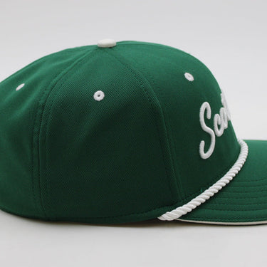 Scottsdale Green Golf Hat with White Letters