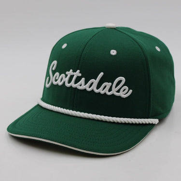 Scottsdale Green Golf Hat with White Letters