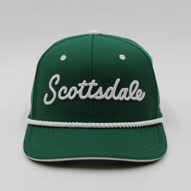 Scottsdale Green Golf Hat with White Letters