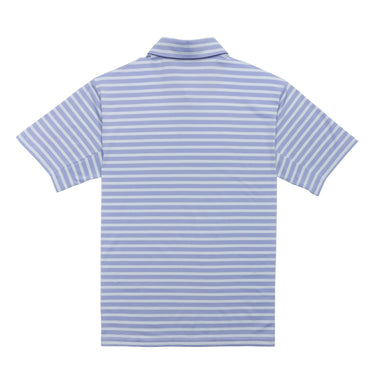 RADMOR Hudson Recycled Vintage Stripe Polo - Coastal / Cloudy Blue