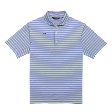 RADMOR Hudson Recycled Vintage Stripe Polo - Coastal / Cloudy Blue