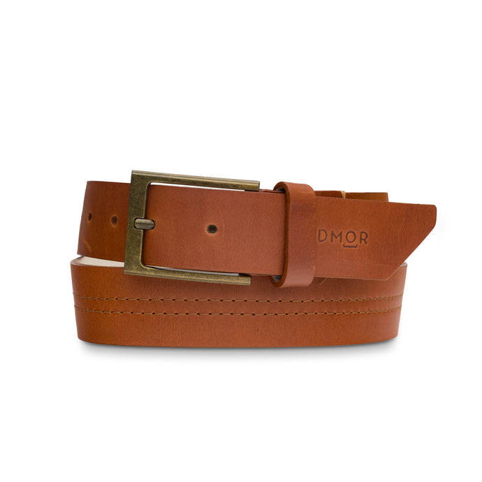 RADMOR Blaine B-Rad Leather Belt - Cognac