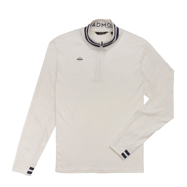 RADMOR Chappie Recycled 1/4 Zip - Snow White / Navy