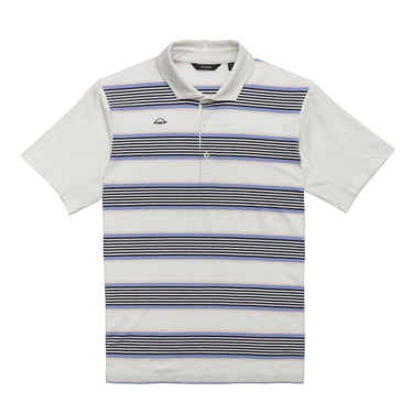 RADMOR Taylor Recycled Segue Stripe Polo - Snow White