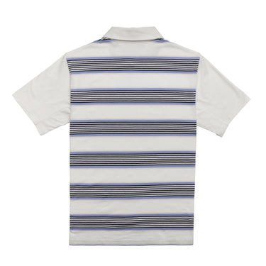 RADMOR Taylor Recycled Segue Stripe Polo - Snow White