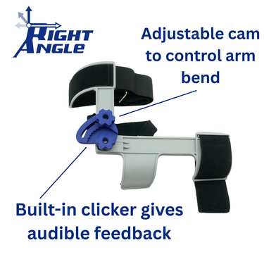 Right Angle V2 Golf Swing Elbow Brace – Backswing Trainer for Trail Arm Position
