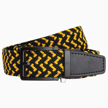 Nexbelt Braided Black & Gold Golf Belt 1.38" [35mm]