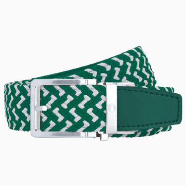 Nexbelt Braided Green & White Golf Belt 1.38" [35mm]