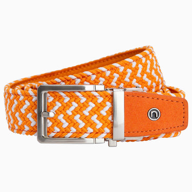 Nexbelt Braided Orange & White Golf Belt 1.38" [35mm]