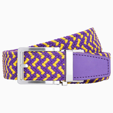 Nexbelt Braided Purple & Gold Golf Belt 1.38" [35mm]