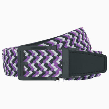 Nexbelt Braided Purple, Silver & Black Golf Belt 1 3/8" Strap [35mm]