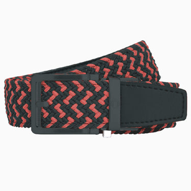 Nexbelt Braided Scarlet & Black Golf Belt 1.38" [35mm]