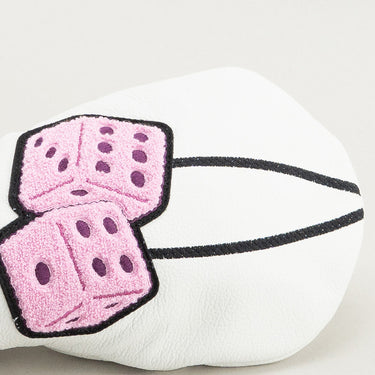Lucky Pink Dice Driver White