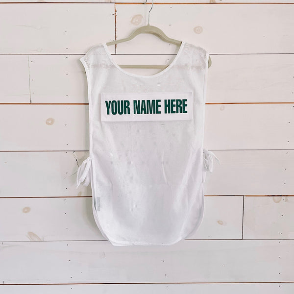 Adult White Caddie Bib – Fairway Jockey