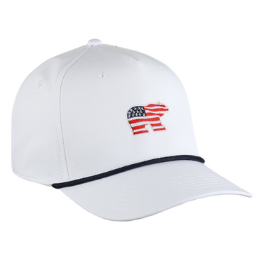 Jack Nicklaus USA Bear White Aerosphere Tech Fabric 5-Panel Rope Cap