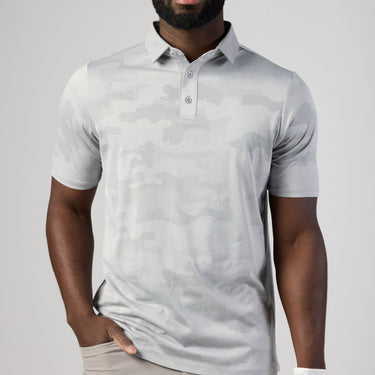 ASHER Jacquard Camo Polo