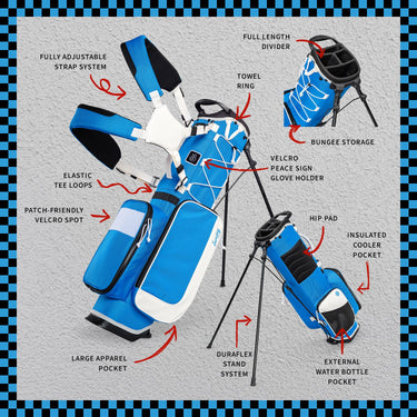 Sunday Golf Recess Kids Golf Bag | Blue/White