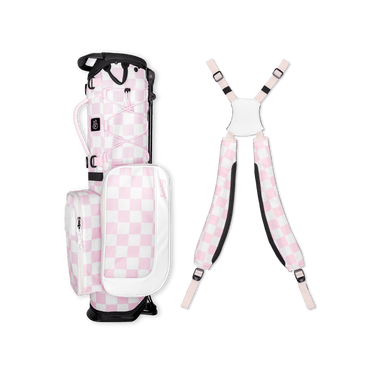 Sunday Golf Recess Kids Golf Bag | Pink/White Checker