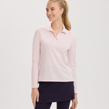 Renwick Scallop Collar Long Sleeve Polo