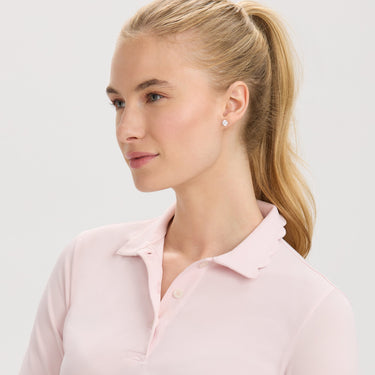 Renwick Scallop Collar Long Sleeve Polo