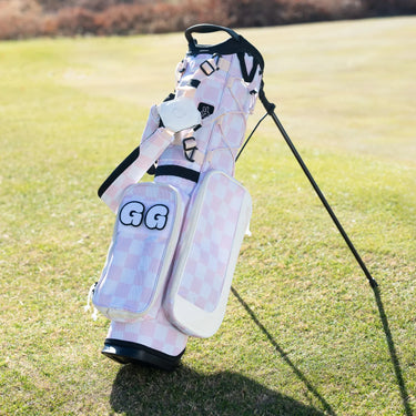 Sunday Golf Recess Kids Golf Bag | Pink/White Checker