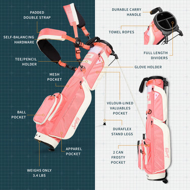 Sunday Golf Loma XL | Coral Carry Bag