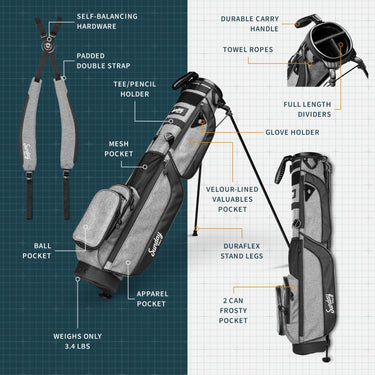 Sunday Golf Loma XL | Heather Gray Carry Bag