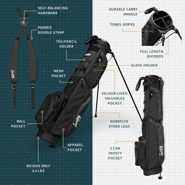 Sunday Golf Loma XL | Matte Black Carry Bag