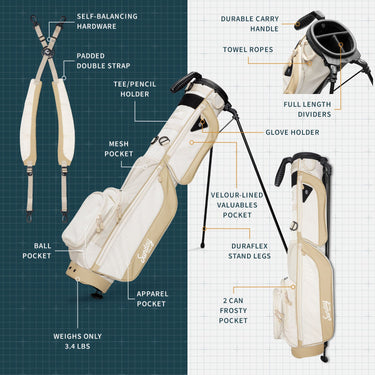 Sunday Golf Loma XL | Toasted Almond Carry Bag