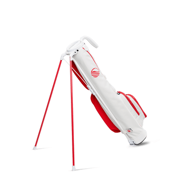 Sunday Golf The Loma | Red & Off-White Par 3 Bag