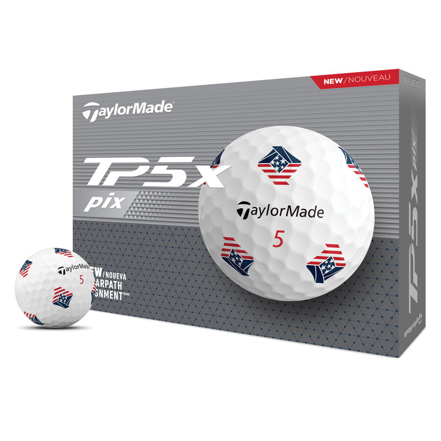 TaylorMade TP5x Pix USA Golf Balls