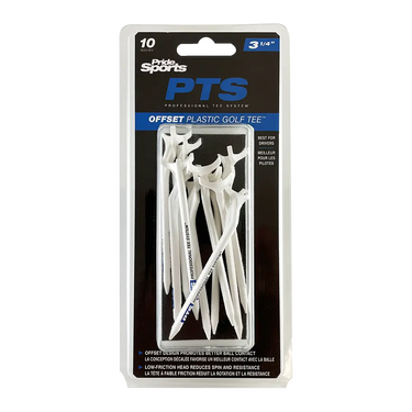 3 ¼" PTS® Offset Plastic Golf Tees - Blue - 10CT