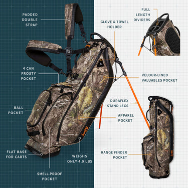 Sunday Golf Ryder | Mossy Oak Country DNA Camo Full Size Stand Bag