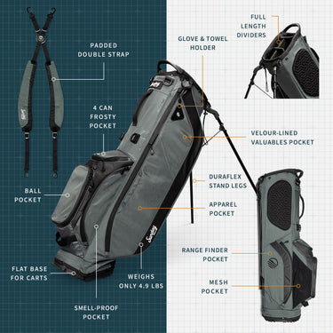 Sunday Golf Ryder | Midnight Green Full Size Stand Bag