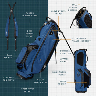 Sunday Golf Ryder | Navy Blue Full Size Stand Bag