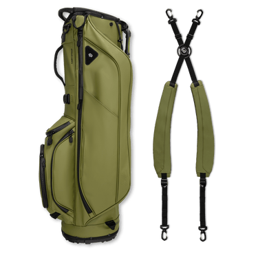 Sunday Golf Ryder S-Class | Olive Vegan Leather Full Size Stand Bag