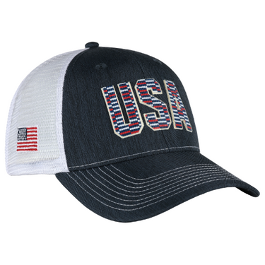 USA Navy & White Mesh Back Cap