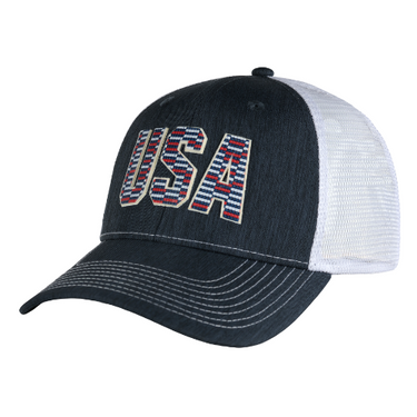 USA Navy & White Mesh Back Cap
