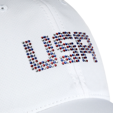 USA White Ladies AeroSphere Hidden Ponytail Cap
