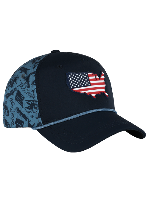 United States Liberty Print Navy Mesh Back Rope Cap – Fairway Jockey
