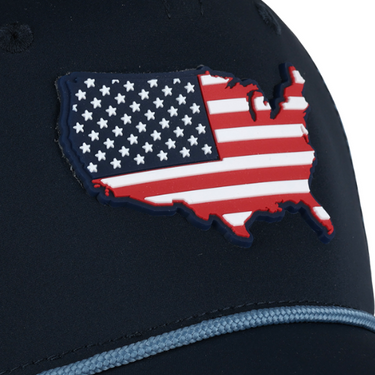 United States Liberty Print Navy Mesh Back Rope Cap