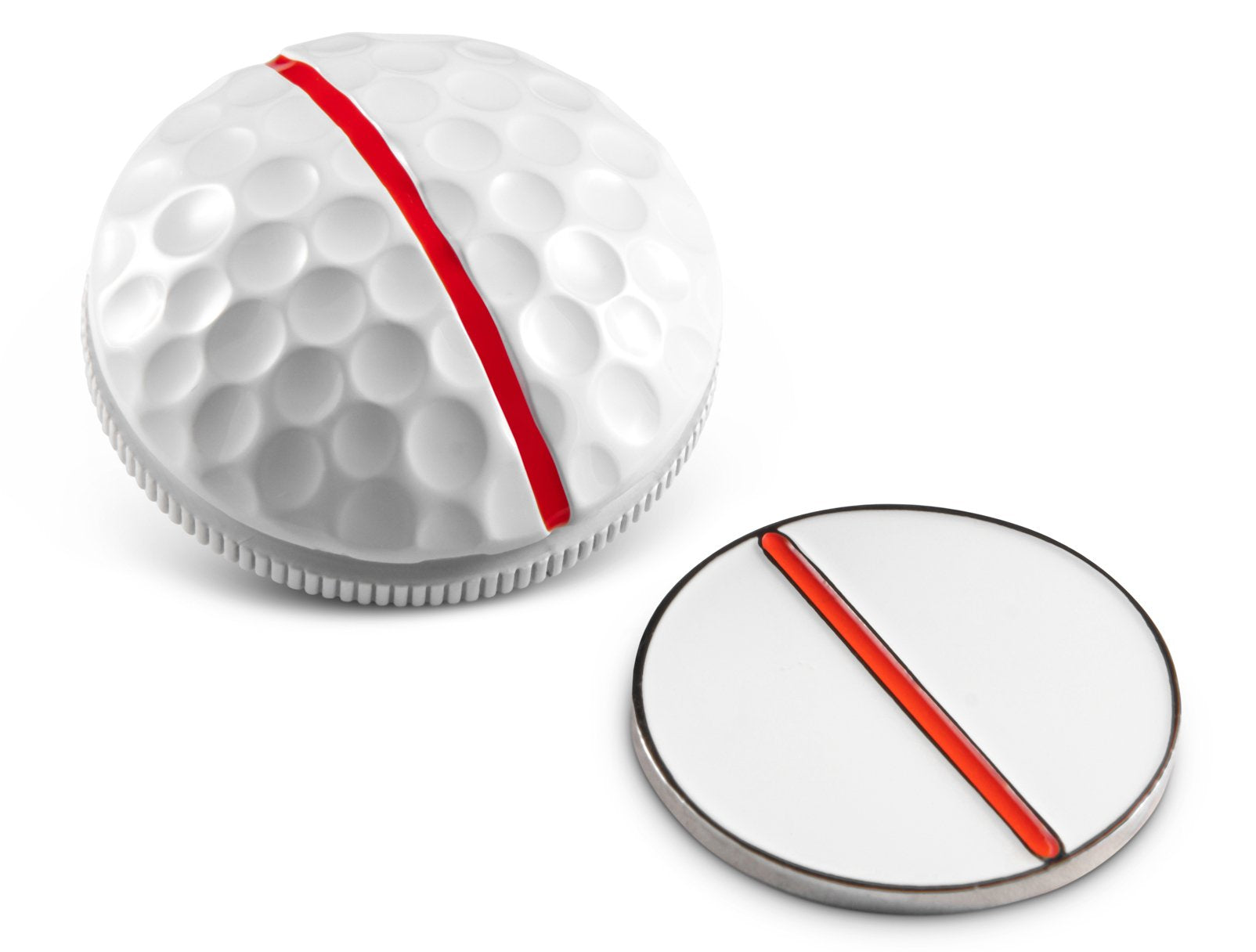 On Point Ball Marker 1 RAIL DIMPLE-DOMED + COIN