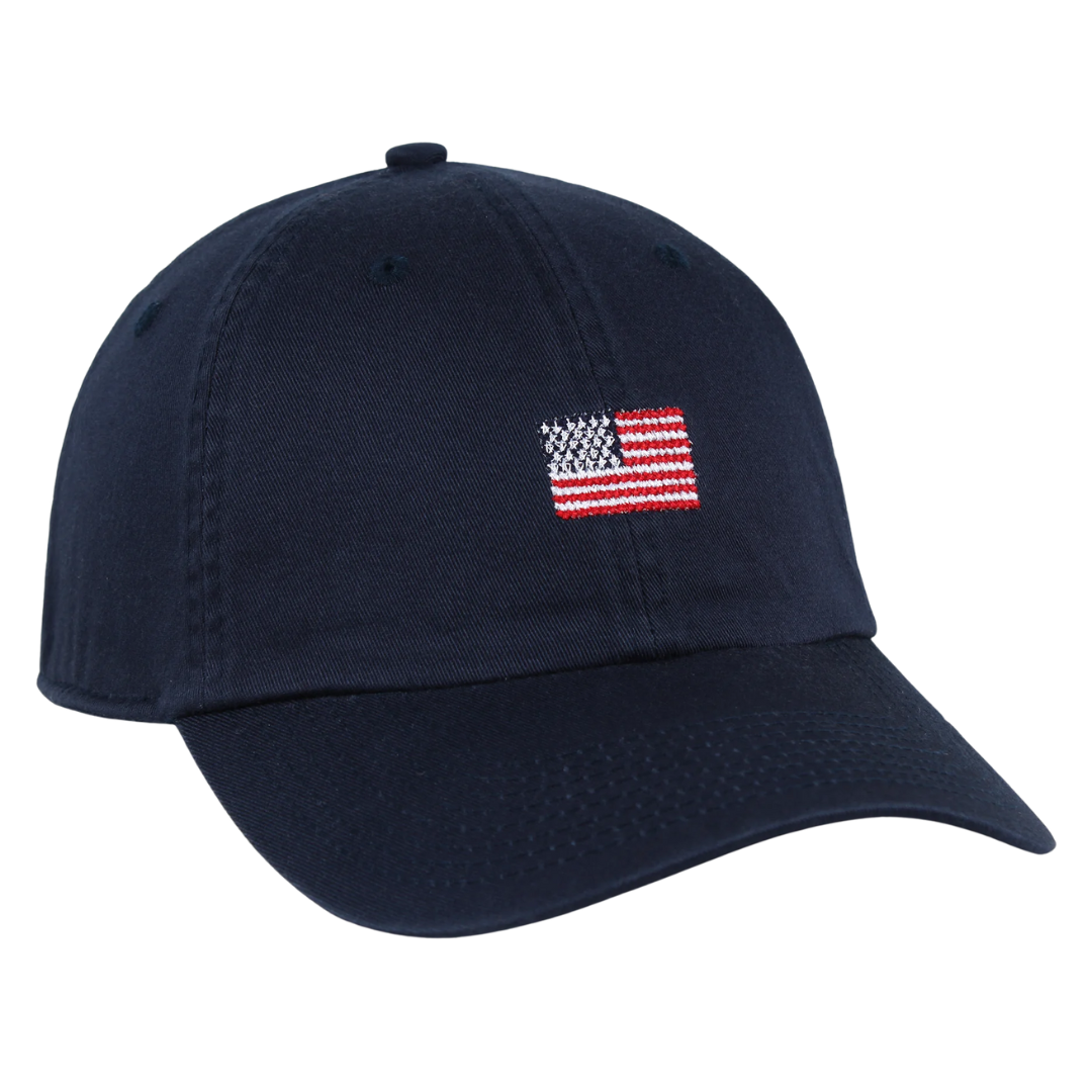 GOLF American Flag Needlepoint Hat