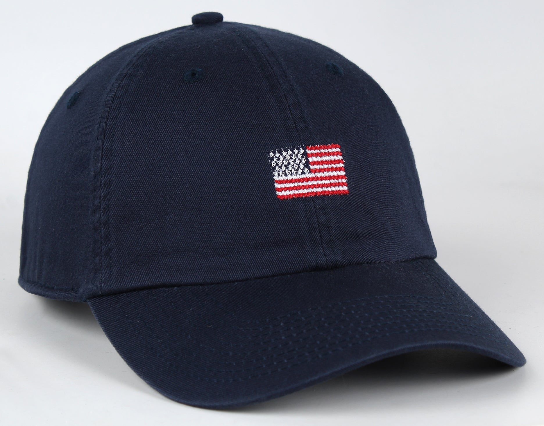 American Flag needlepoint hat -Navy